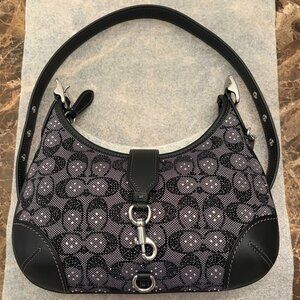 Coach Hampton's Hobo Bag in Crystal Signature Jacquard (Black)
